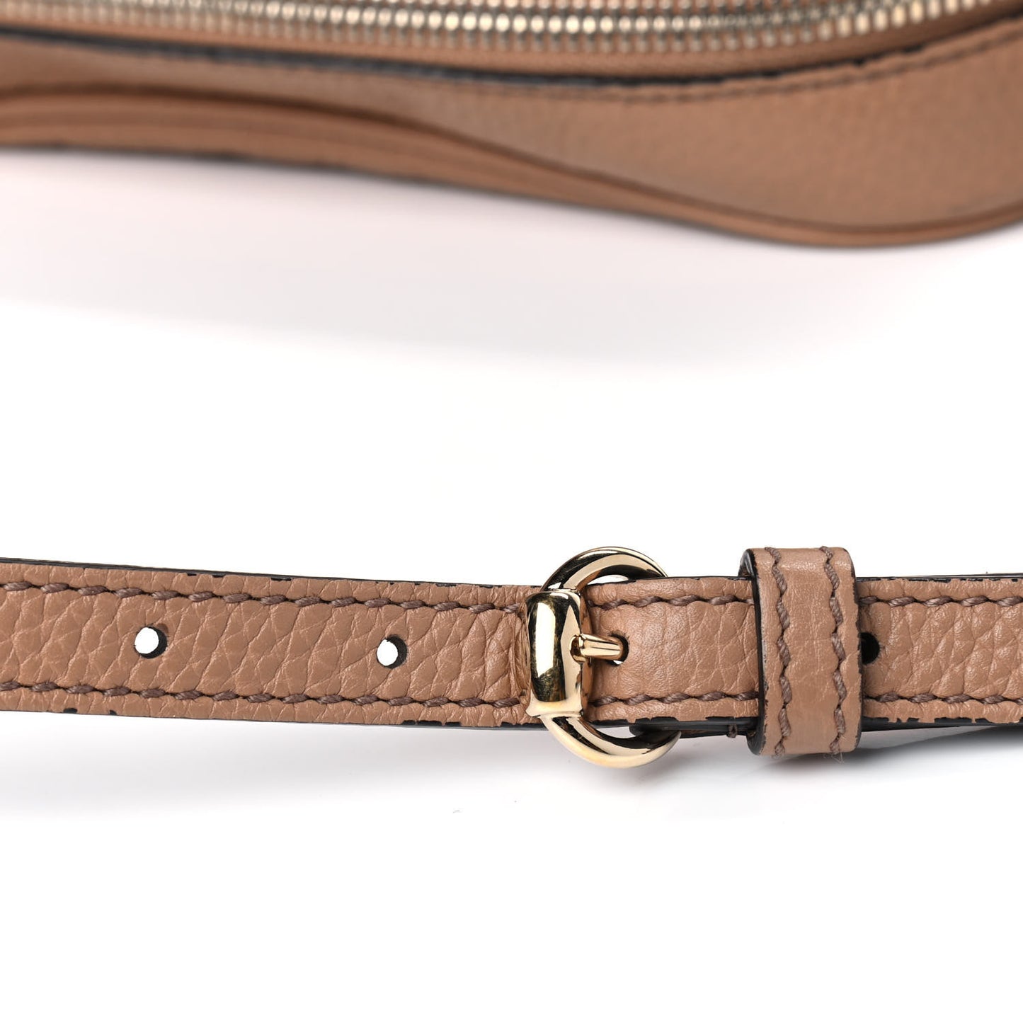 Pebbled Calfskin Small Soho Disco Bag Camelia