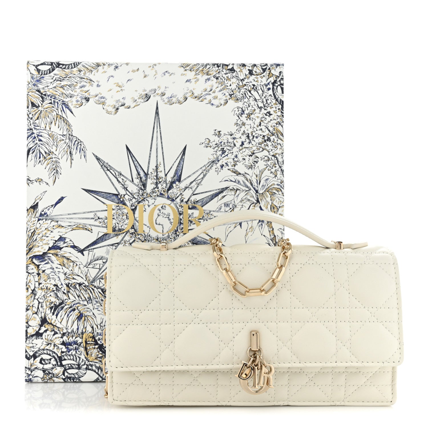 Christian Dior Lambskin Cannage Mini My Dior Bag Latte 11 of 11