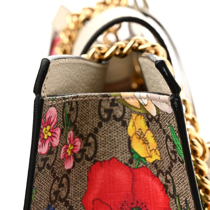 Gucci GG Supreme Monogram Flora Textured Calfskin Small Padlock Tote Beige Ebony Multicolor Mystic White 11 of 14