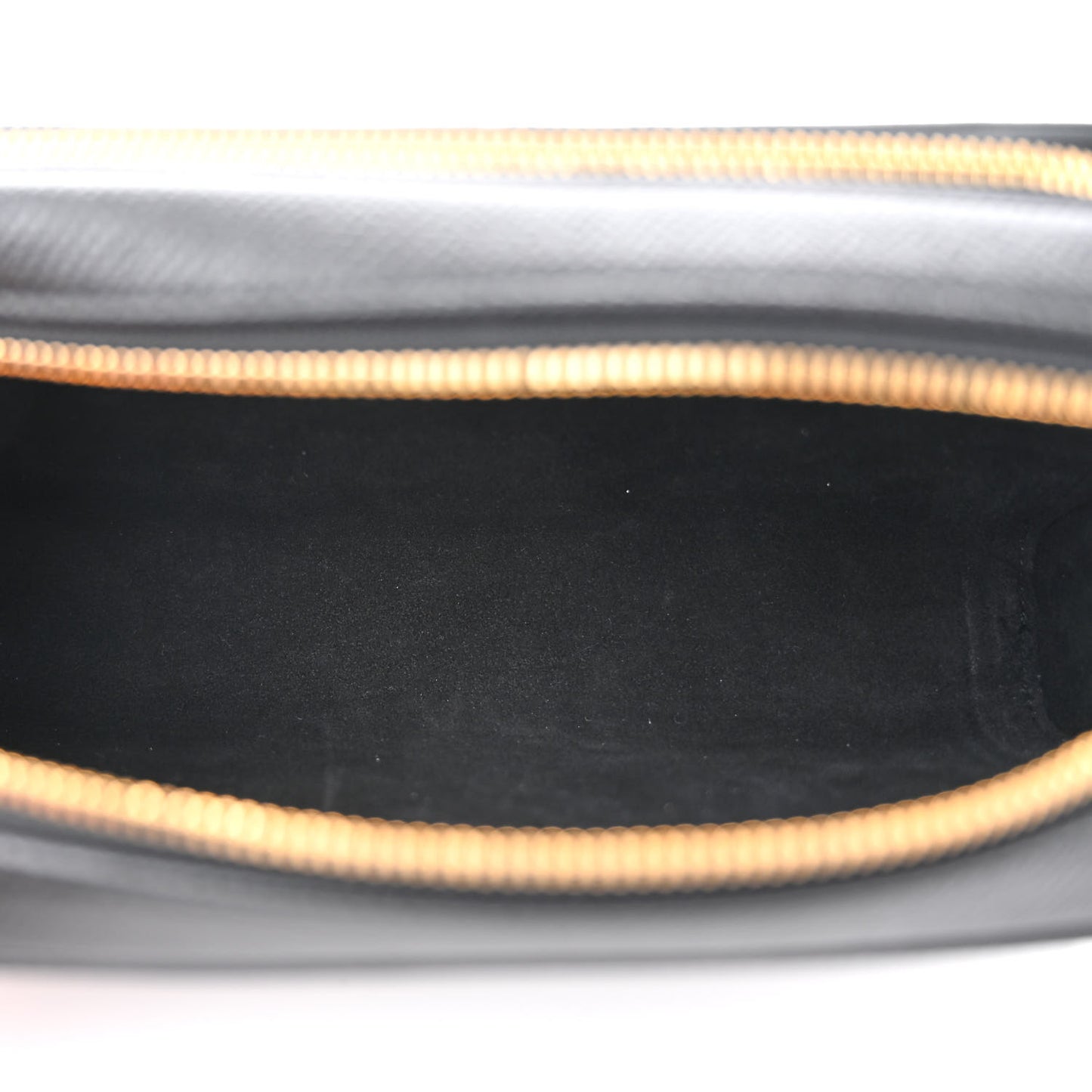 Grained Calfskin Caro Double Pouch Black
