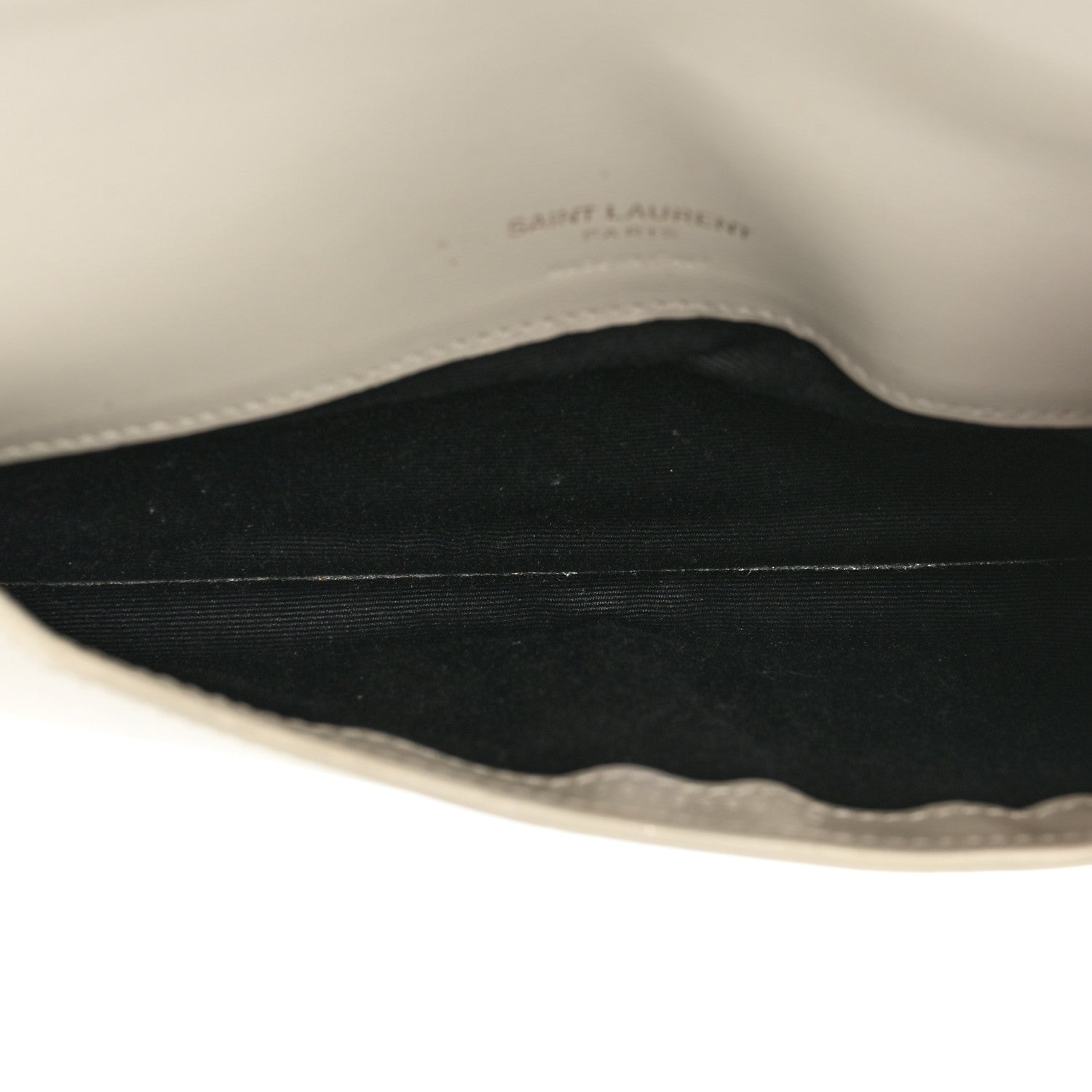 Saint Laurent Smooth Calfskin Monogram Phone Holder Crossbody Crema Soft 4 of 15