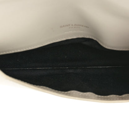 Saint Laurent Smooth Calfskin Monogram Phone Holder Crossbody Crema Soft 4 of 15