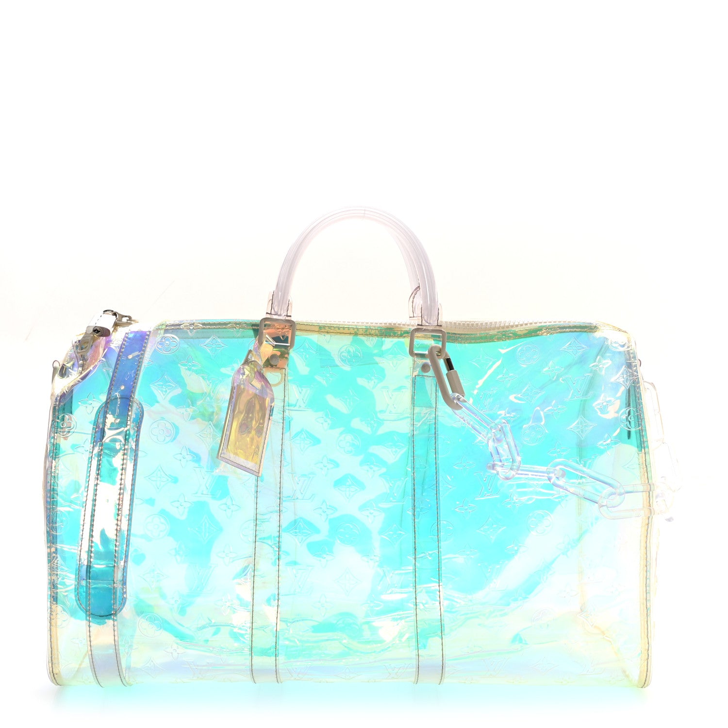 Louis Vuitton PVC Monogram Keepall Bandouliere 50 Iridescent Prism 1 of 10