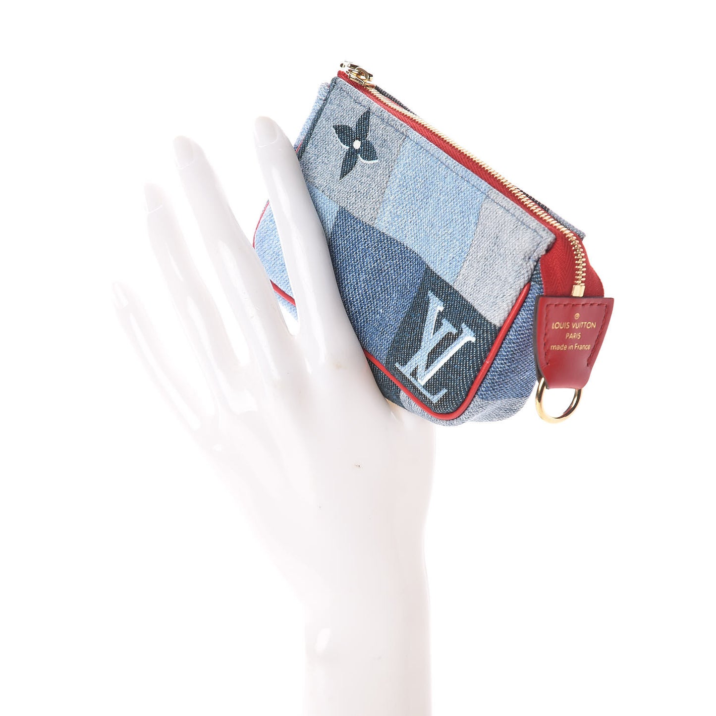 Denim Micro Pochette Accessories Denim Rouge