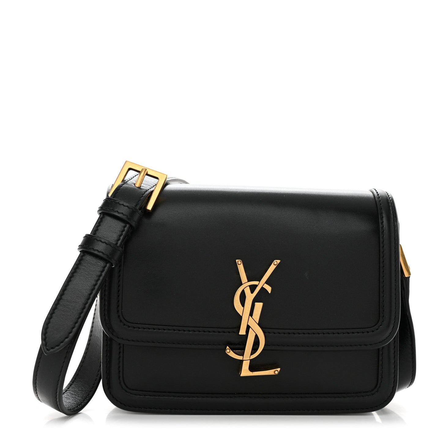 Smooth Calfskin Small Solferino Satchel Black