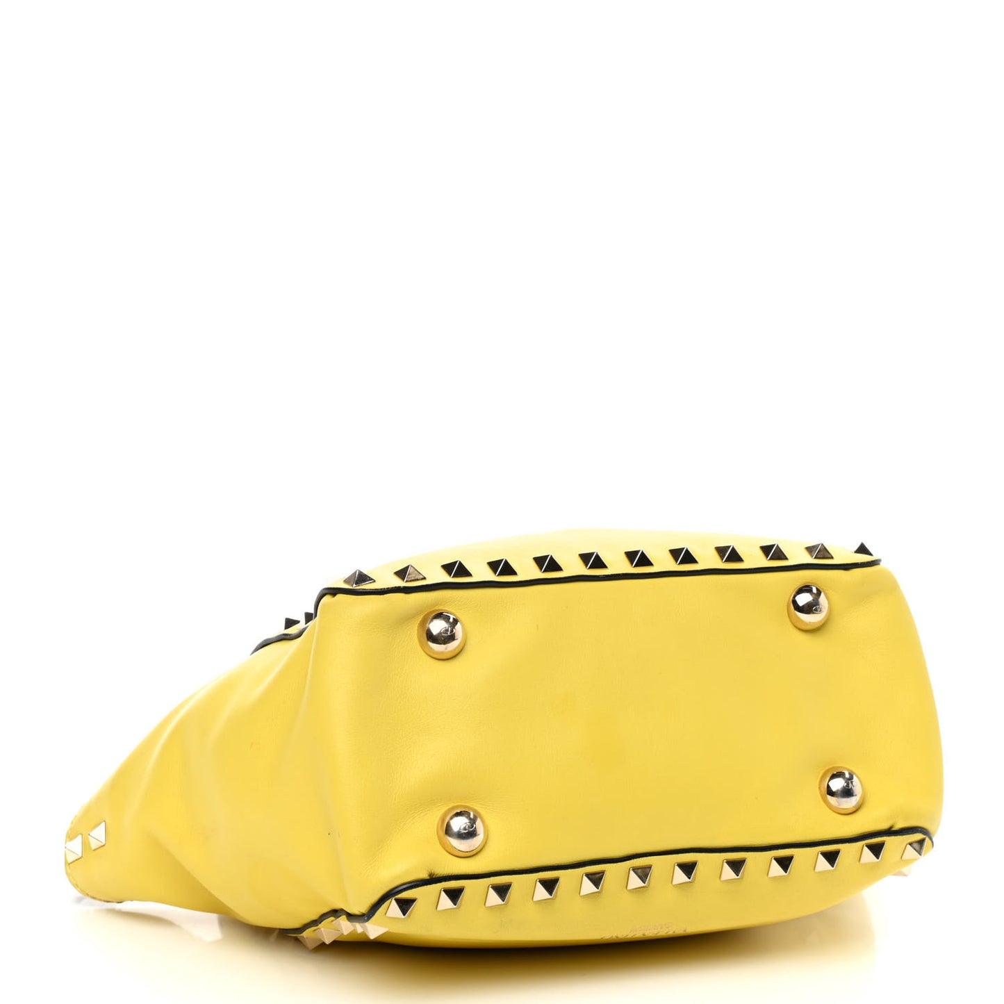 Vitello Mini Rockstud Tote Water Yellow