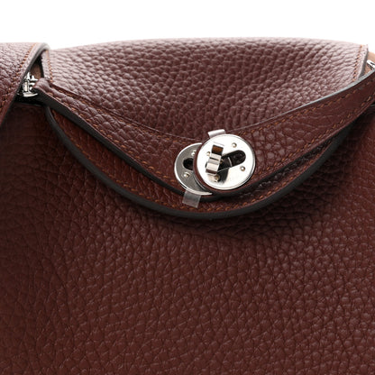 Hermes Taurillon Clemence Mini Lindy 20 Terre 8 of 11