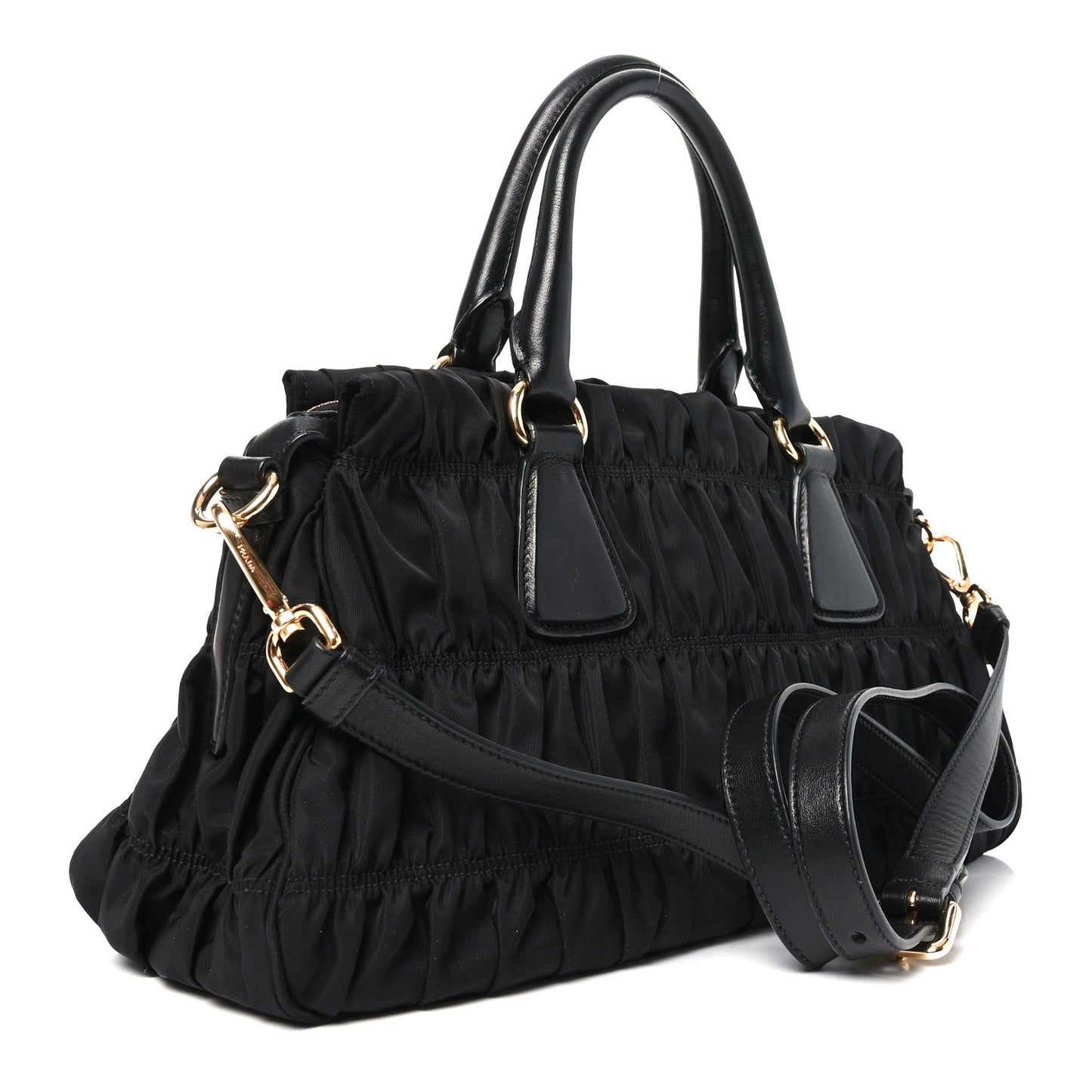 Tessuto Nylon Gaufre Tote Black