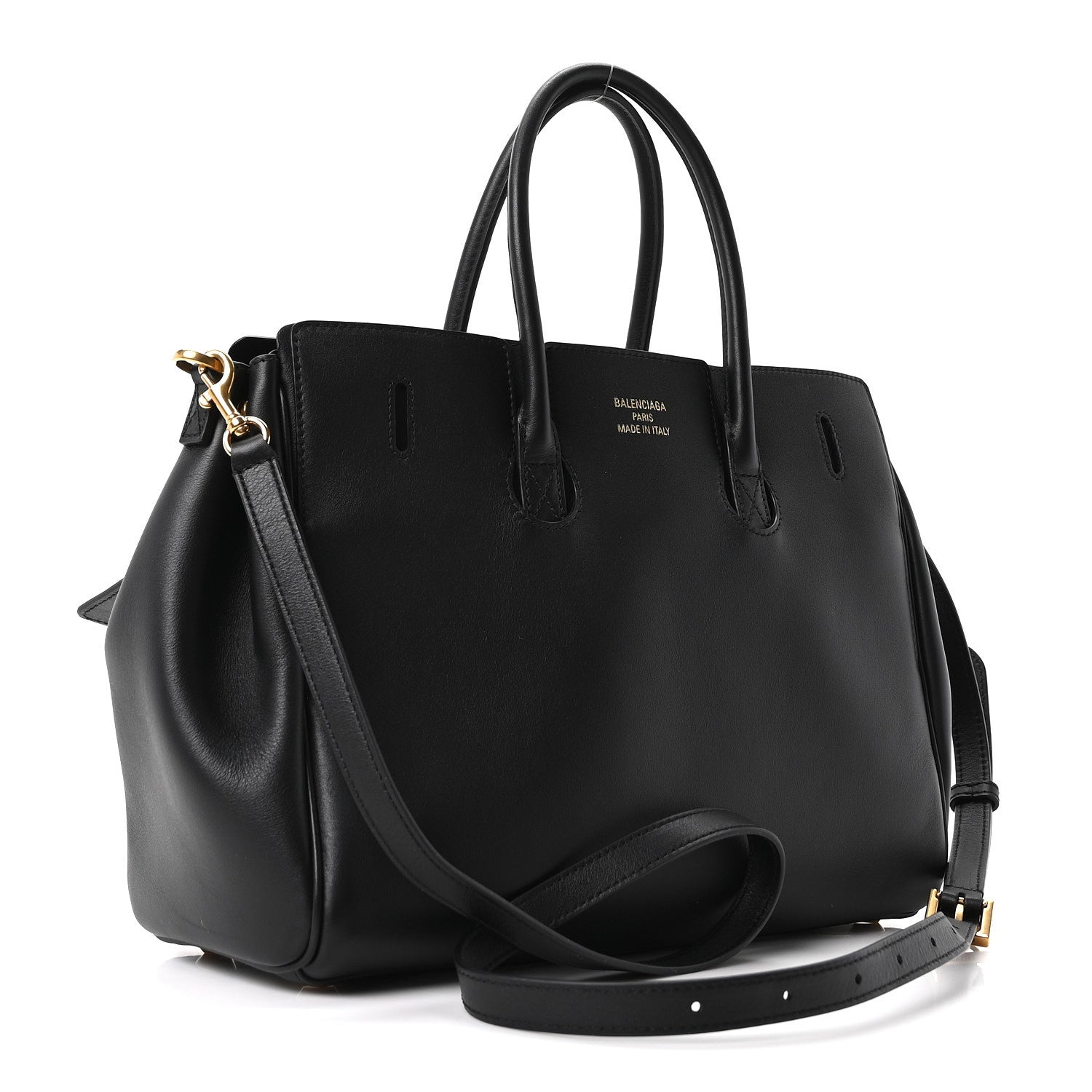 Balenciaga Smooth Calfskin Bel Air Carry All Bag Black Black Black 3 of 9
