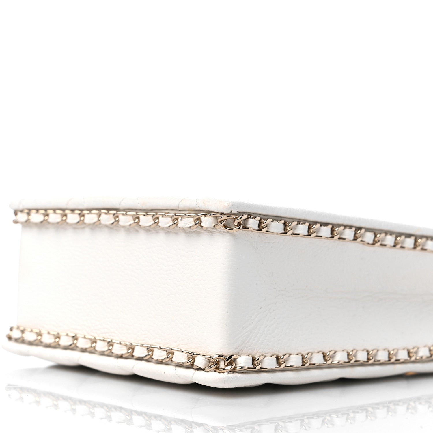 Chanel Caviar Quilted Evening Box Bag White 9 of 9