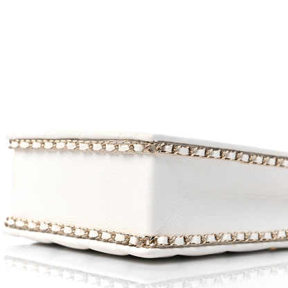 Chanel Caviar Quilted Evening Box Bag White 9 of 9