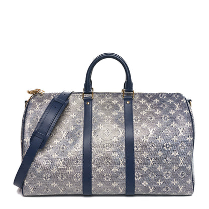 Louis Vuitton Monoglam Keepall 45 Blue 1 of 8