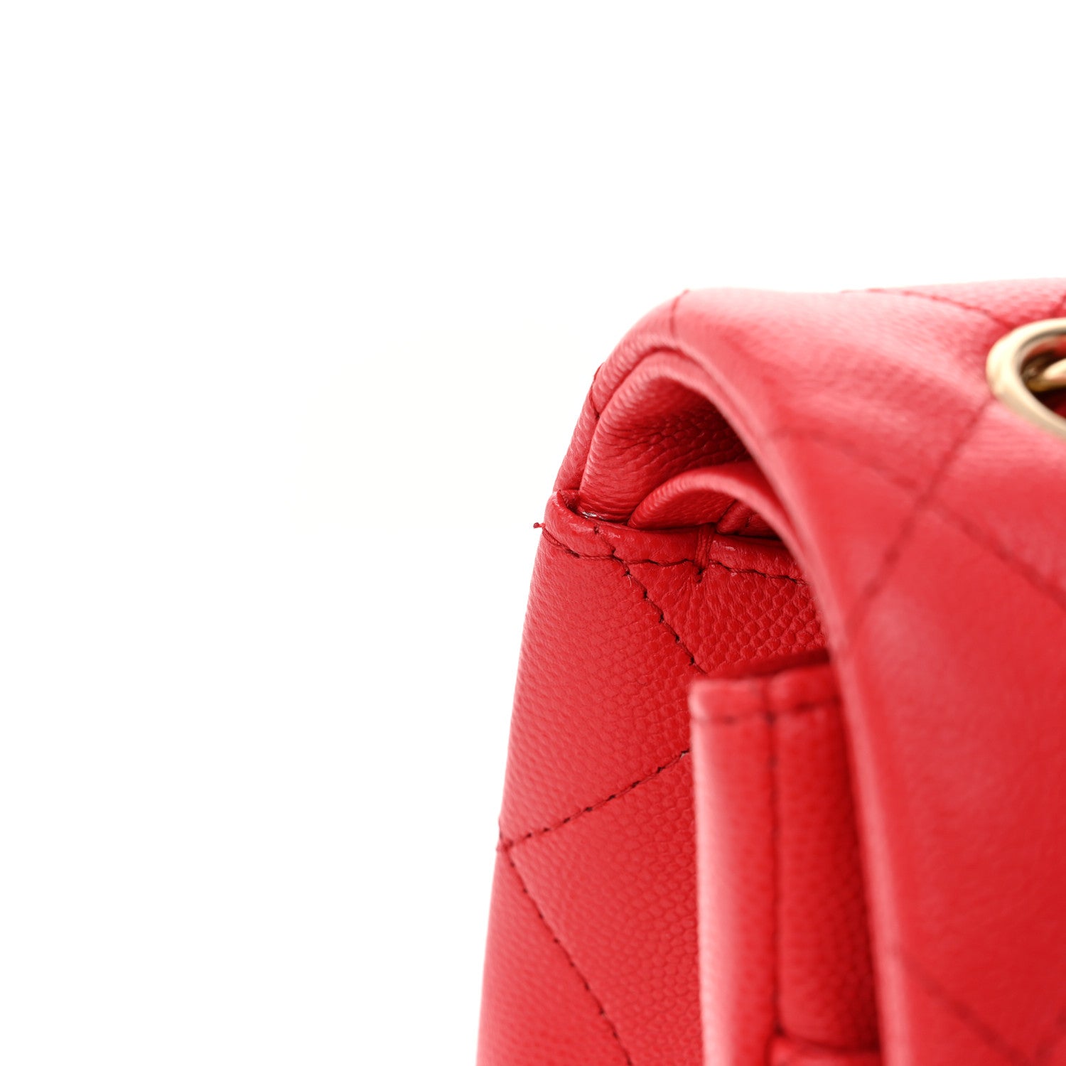 Chanel Caviar Quilted Jumbo Double Flap Red 11 of 11