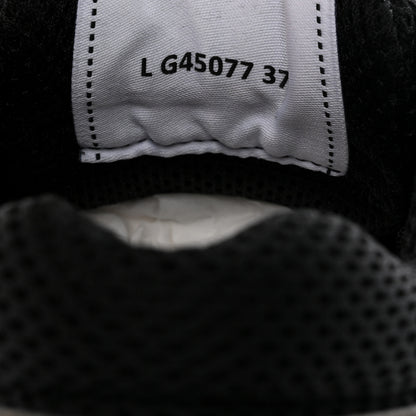 Chanel Fabric Laminated Calfskin Stretch CC Womens Sneakers 37 Black 6 of 8