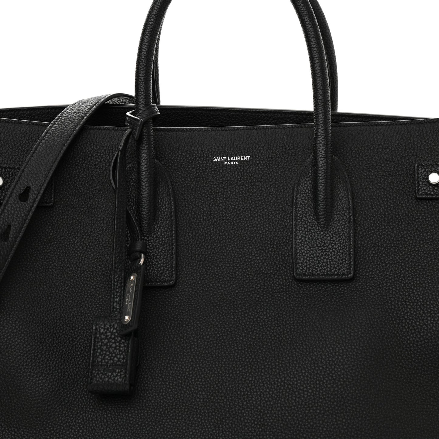 Grained Calfskin Large Souple Sac De Jour Black