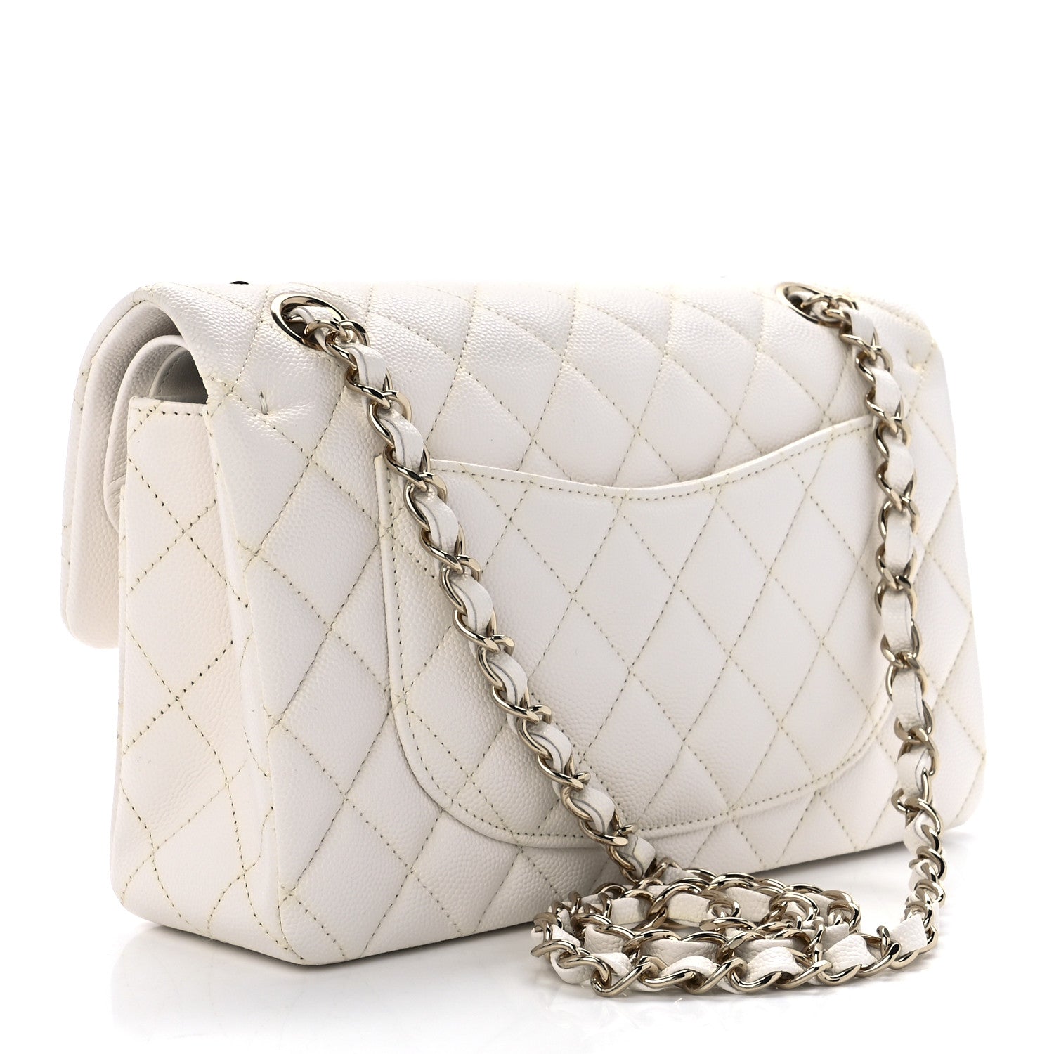 Chanel Caviar Quilted Small Double Flap White 3 of 12