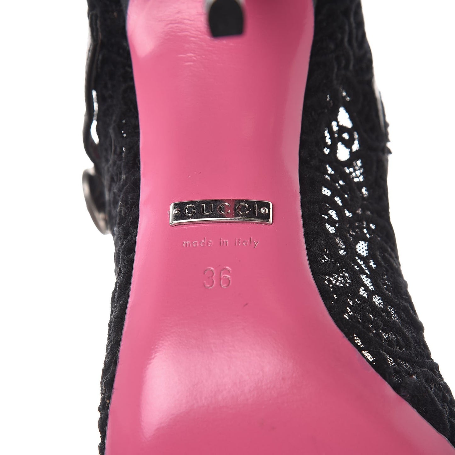 Lace Pizzo Venice Pumps 36 Black