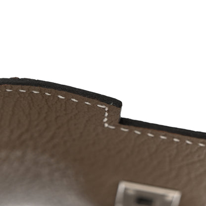 Hermes Chevre Chandra Kelly Pocket Compact Wallet Etoupe 9 of 11