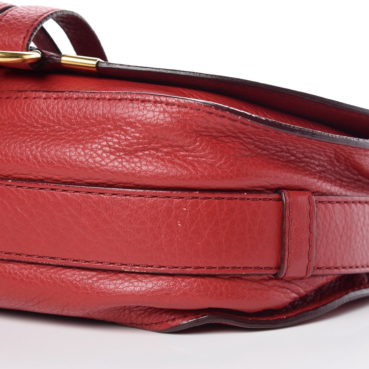 Calfskin Medium Marcie Round Crossbody Bag Red
