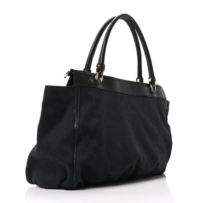 Gucci Monogram D Gold Tote Black 4 of 19