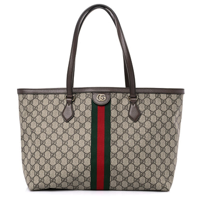 Gucci GG Supreme Monogram Medium Ophidia Shopping Tote Brown 1 of 14