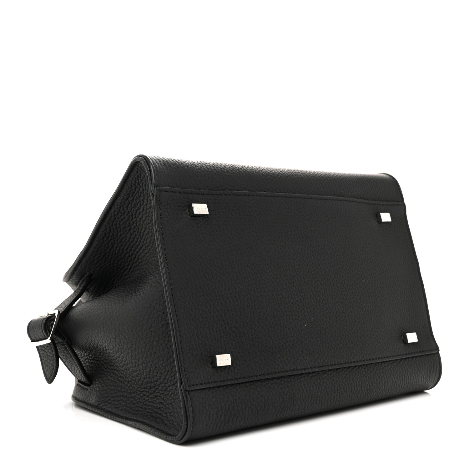 The Row Grained Calfskin Soft Margaux 10 Bag Black 4 of 12