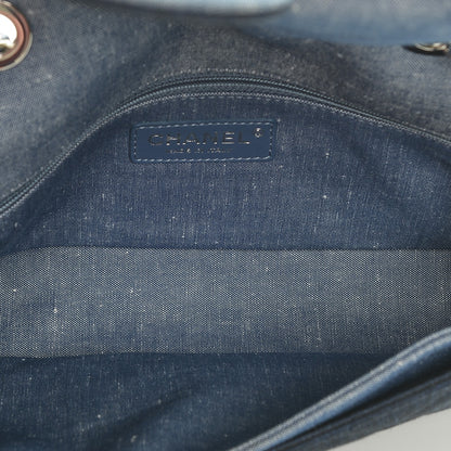 Chanel Denim Quilted Medium Graphic Flap Light Blue 5 of 7