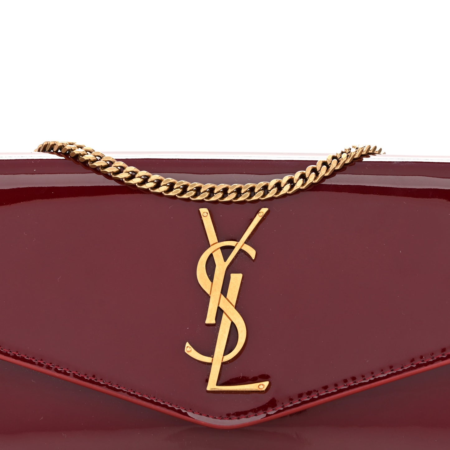 Patent Uptown Chain Wallet Red Grenat