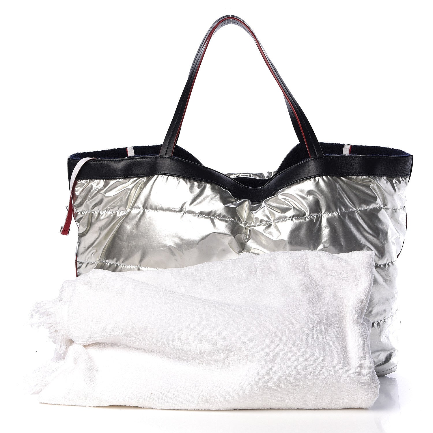 Chanel Reversible Chanel Airlines Tote Silver Navy 16 of 18