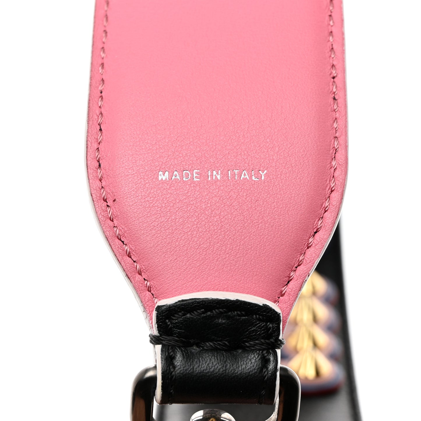 Vitello Dolce Fun Fair Metal Studded Strap You Black Multicolor