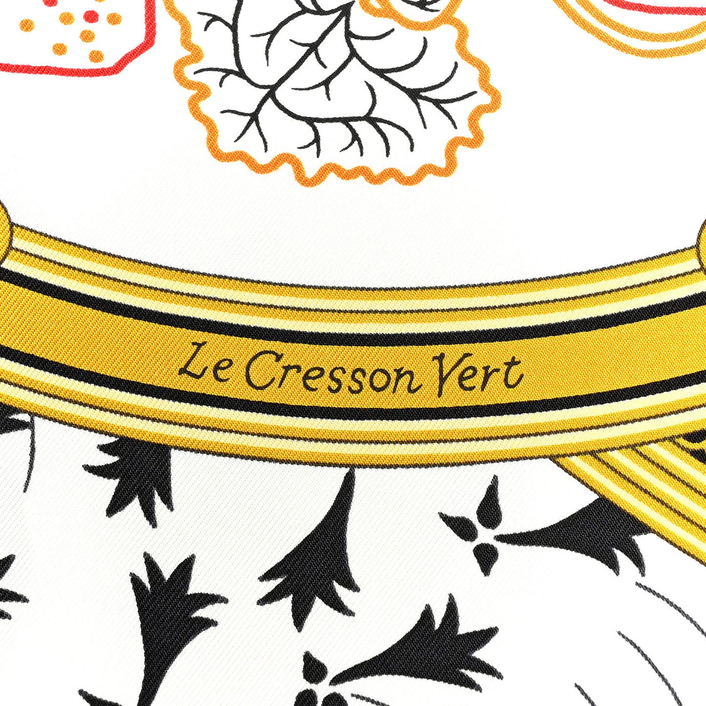 Silk Legende Brodee Scarf 90 Black