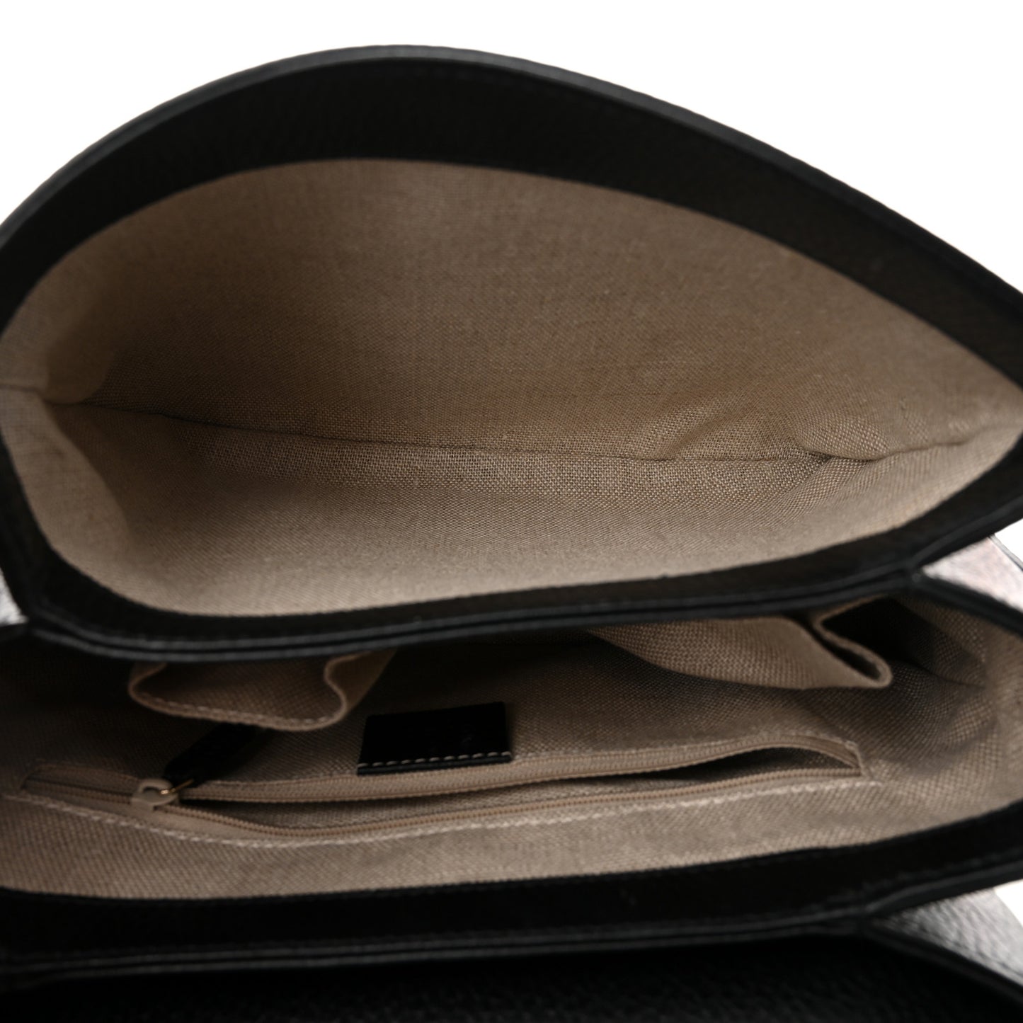 Dollar Calfskin Interlocking G Top Handle Shoulder Bag Black