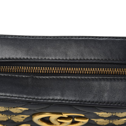 Gucci Calfskin Matelasse Animal Studs Small GG Marmont Chain Shoulder Bag Black 9 of 13