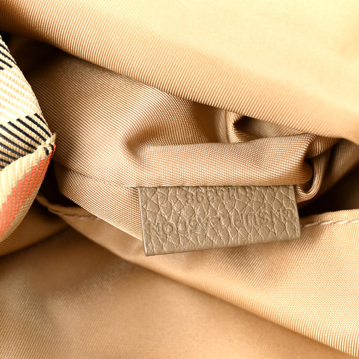Burberry Nylon Check Horseshoe Backpack Sand Beige 8 of 11