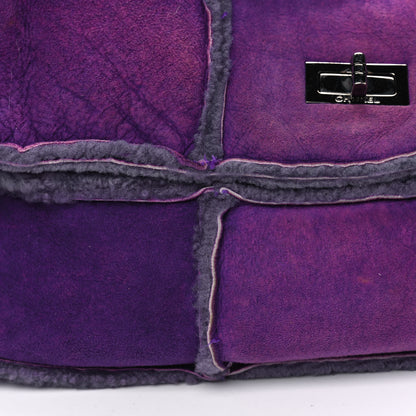 Chanel Shearling Patchwork Mademoiselle Messenger Purple 10 of 11
