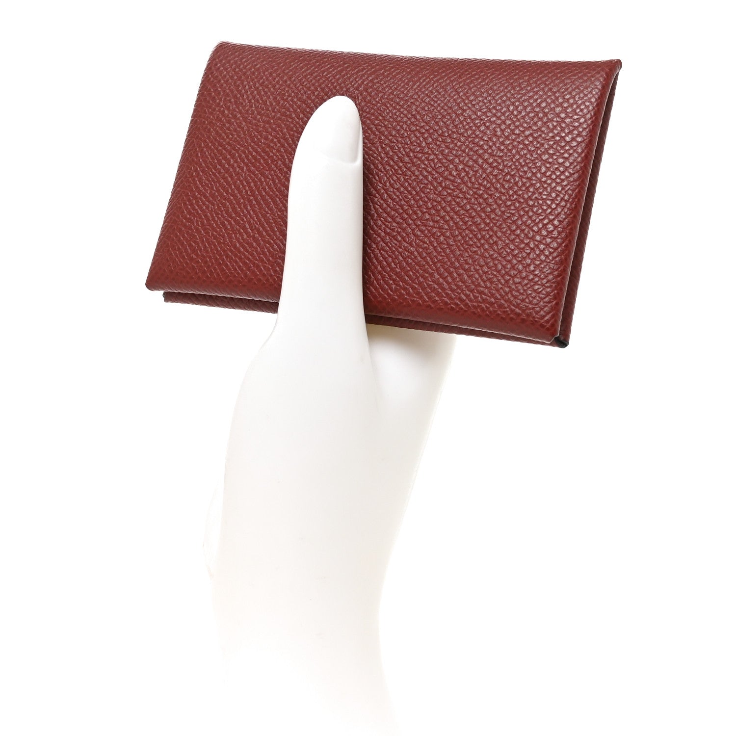 Hermes Epsom Calvi Card Case Rouge H 2 of 7