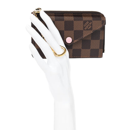 Louis Vuitton Damier Ebene Recto Verso Card Holder Rose Ballerine 2 of 9