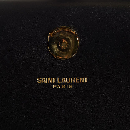 Saint Laurent Smooth Calfskin Medium Classic Monogram Kate Tassel Satchel Black 6 of 9