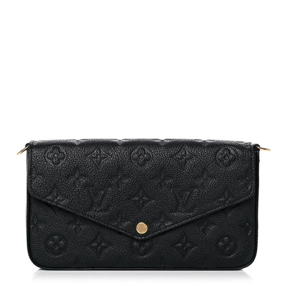 Louis Vuitton Empreinte Pochette Felicie Chain Wallet Black 1 of 12