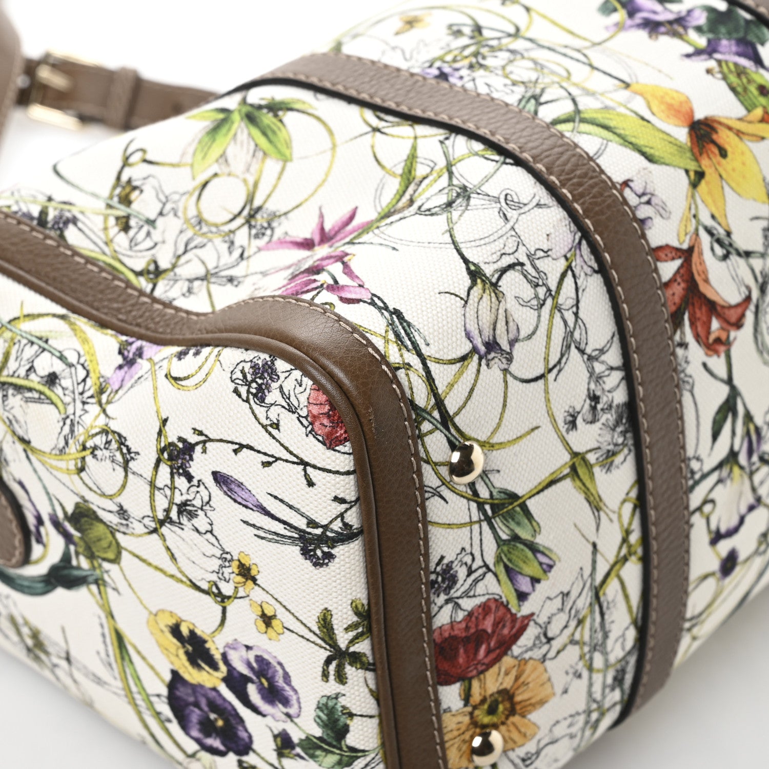 Gucci Canvas Flora Infinity Medium Joy Boston White Multicolor Acero 11 of 12