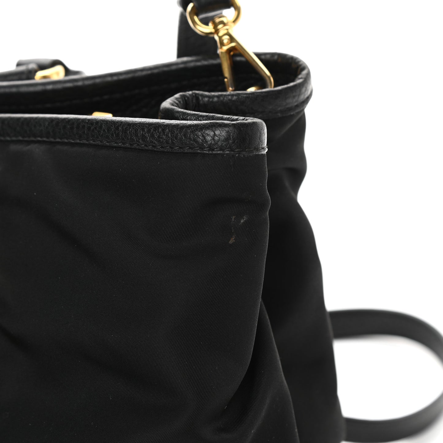 Tessuto Nylon Saffiano Tote Black