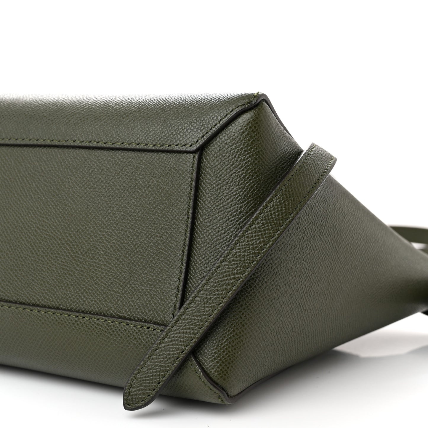 Grained Calfskin Micro Belt Bag Olive