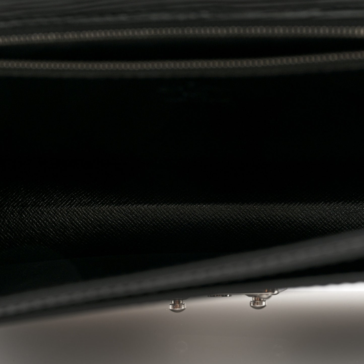 Epi Pochette Sellier Dragonne Clutch Black