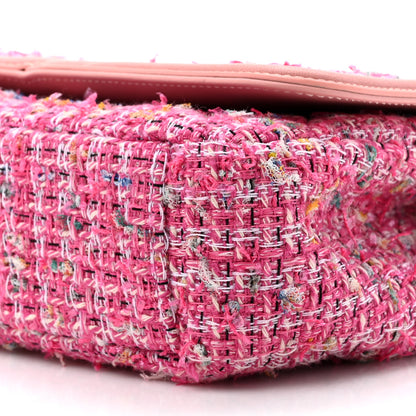 Chanel Tweed Lambskin Quilted Small CC Filigree Flap Pink 9 of 11