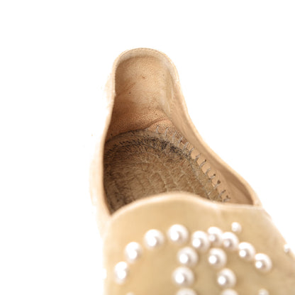 Chanel Suede Pearl CC Espadrilles 39 Beige 12 of 16
