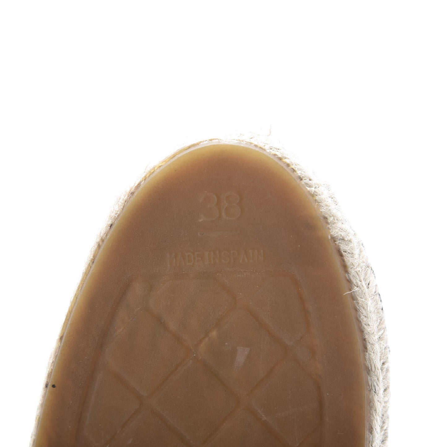 Lambskin CC Espadrilles 38 Beige Black