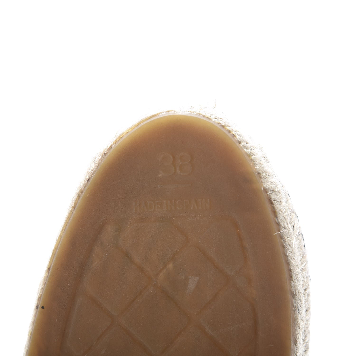 Chanel Lambskin CC Espadrilles 38 Beige Black 9 of 11