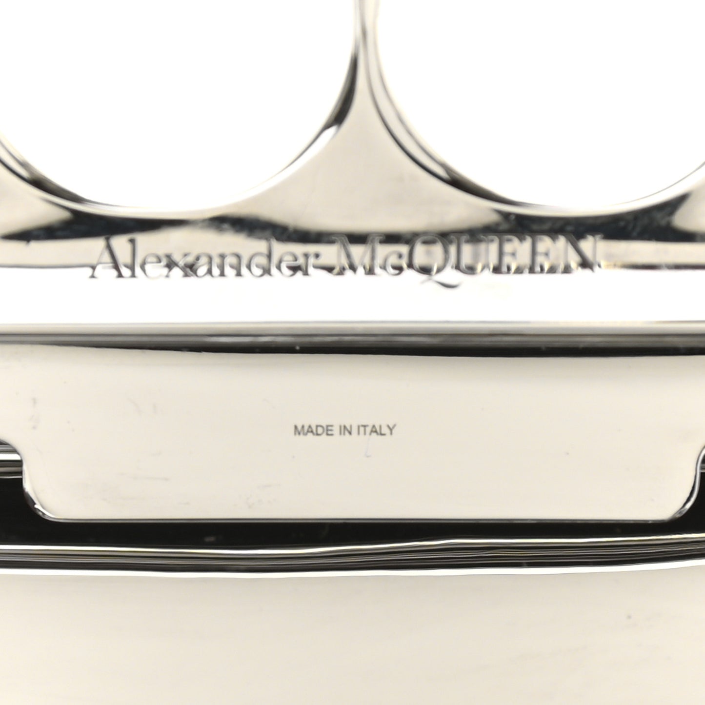 Metallic Knucklebox Clutch Silver