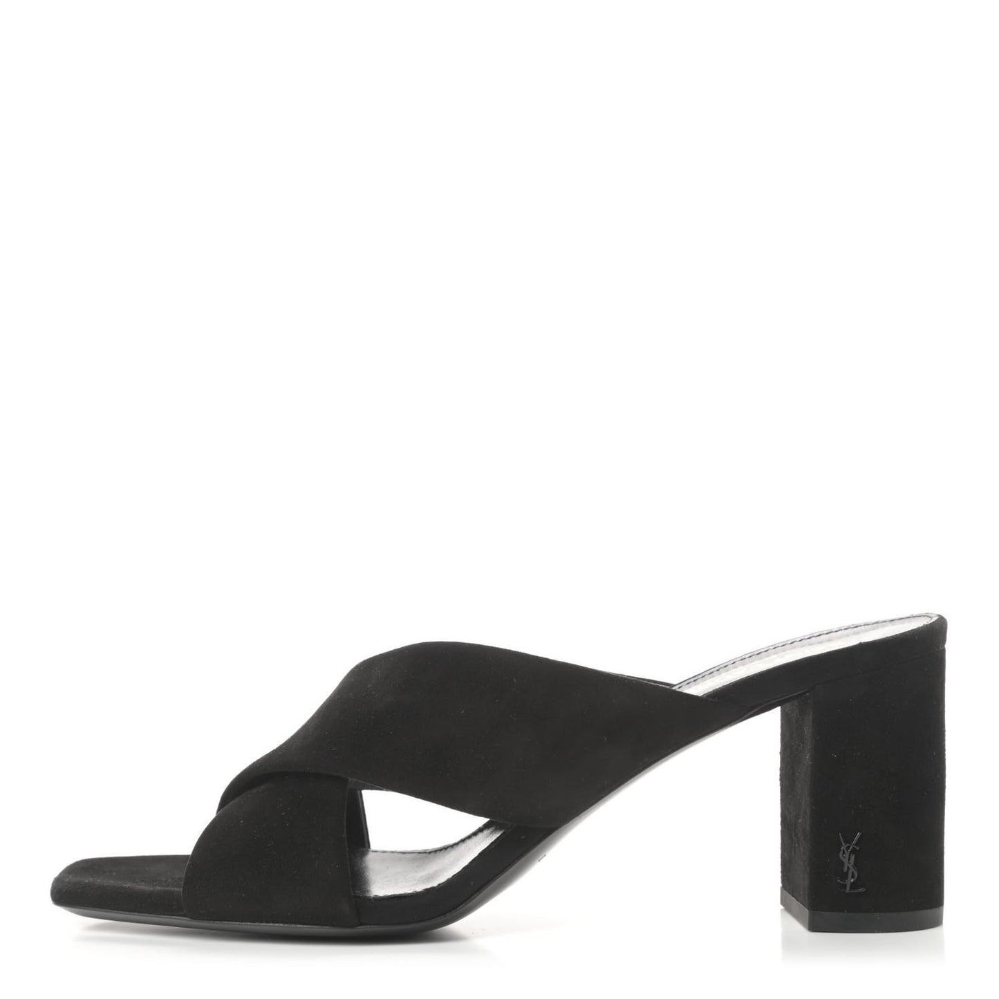 Suede LouLou 70 Mule Sandals 39 Black