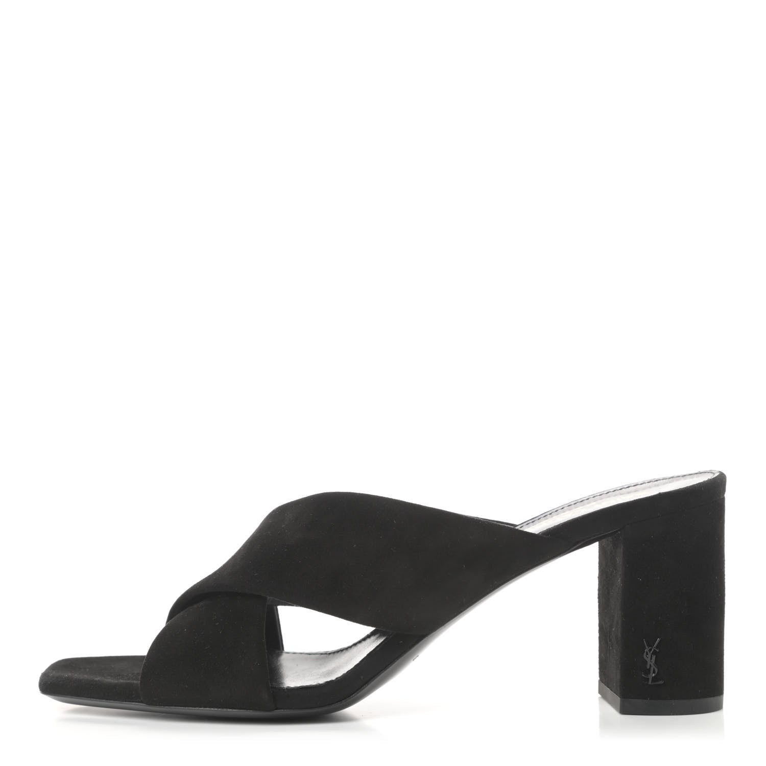 Saint Laurent Suede LouLou 70 Mule Sandals 39 Black 1 of 9